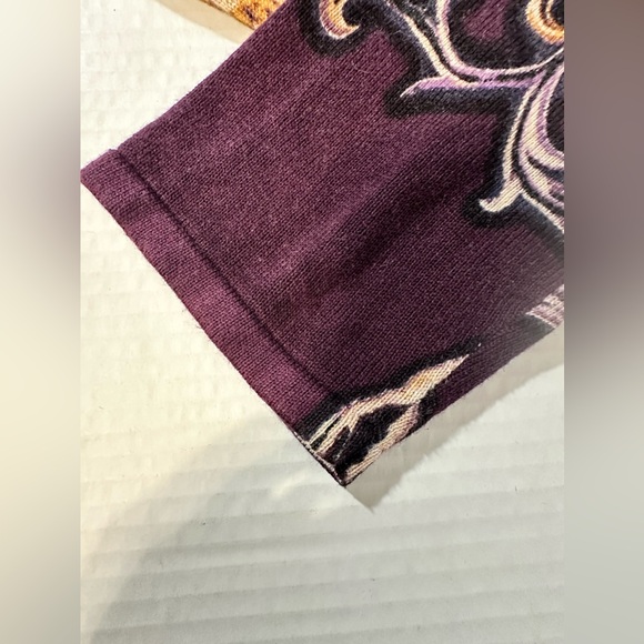 Chicos Cardigan Sweater Womens Purple Paisley Open Long Sleeve Boho Hippie Med 2 - Picture 14 of 14